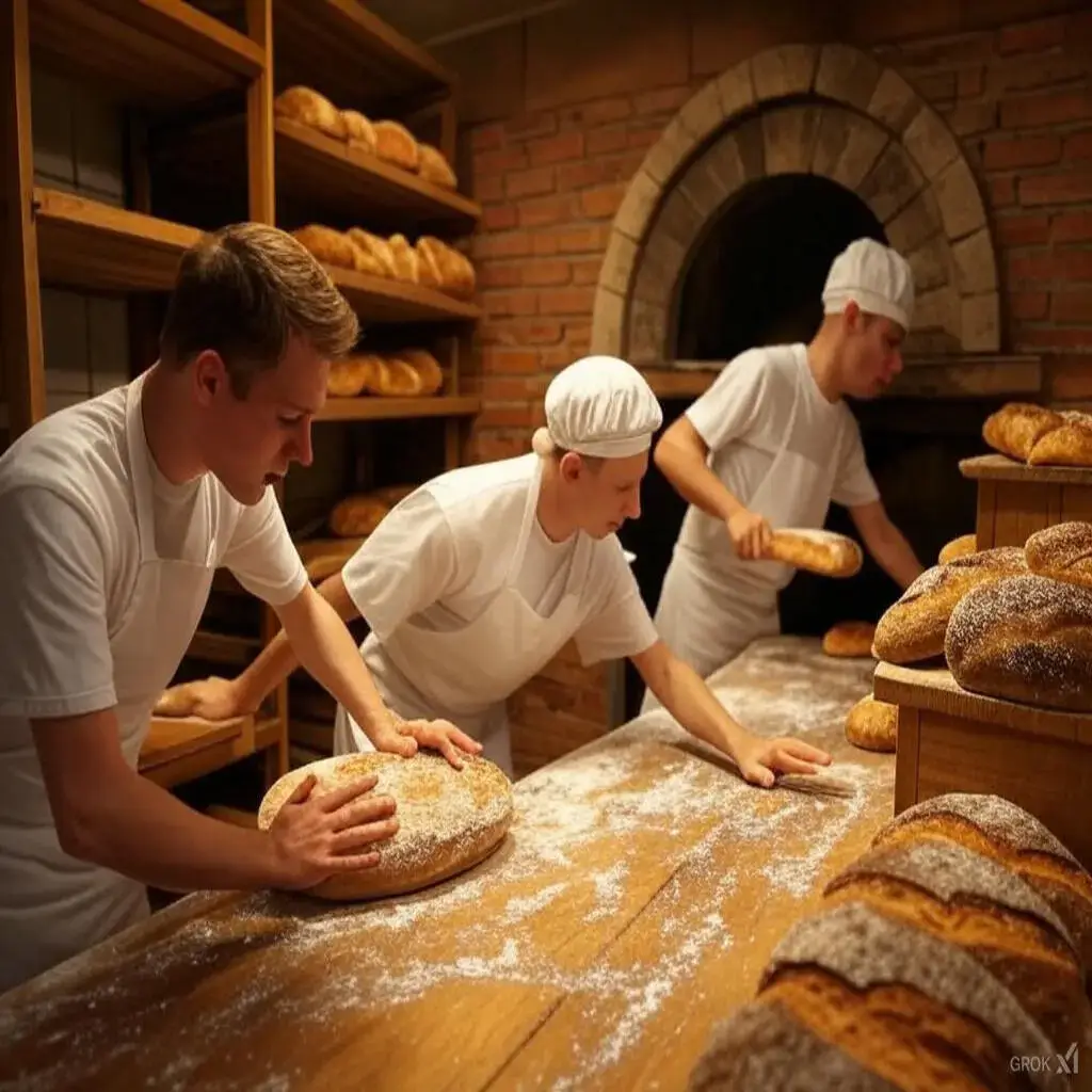 Interior de la panadería Prisas Pan mostrando el mostrador y los productos frescos